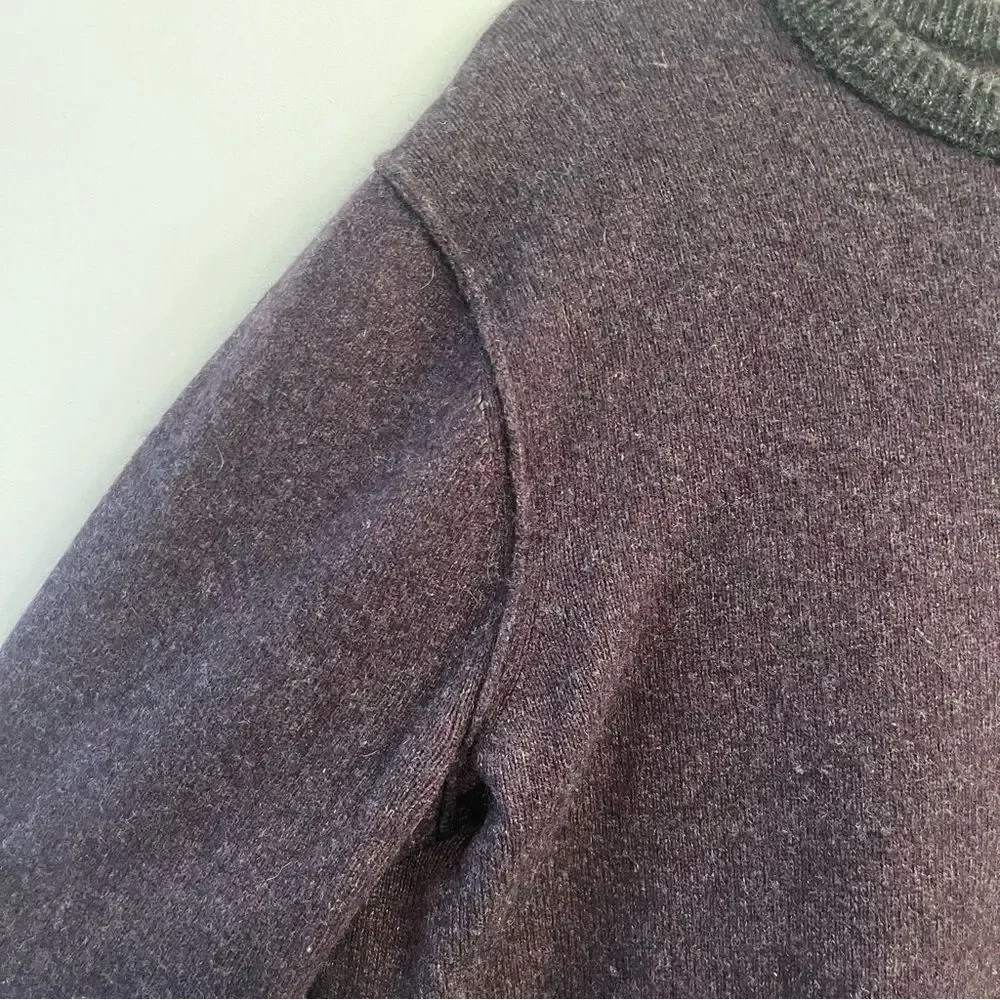 Banana Republic Filpucci Men’s Merino Wool Crewneck Sweater Sz L Purple and Grey